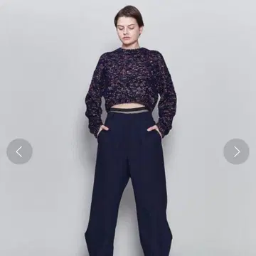 6(ROKU) 멀티 슬라브 크루넥 니트