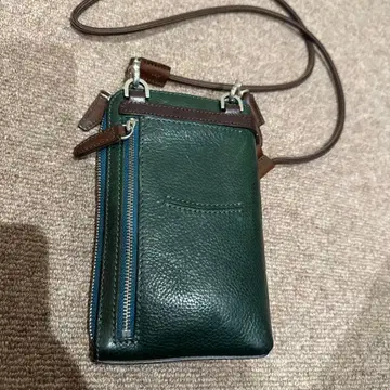 [ BALZO ] 미네르바 가죽 넥 파우치 터콰이즈