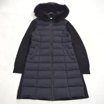 새상품급 40 바니스뉴욕 니트 절개 3way 다운 코트 롱 기장