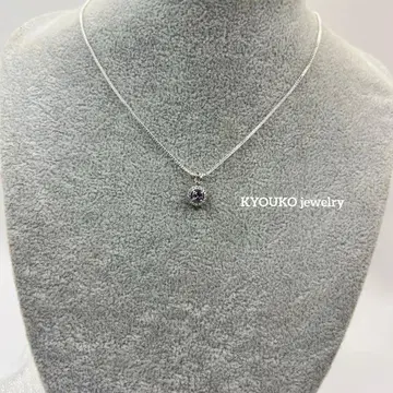 실버 925 합성 알렉산드라이트 펜던트 목걸이