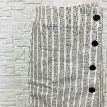 이에나 스커트 롱 기장 스트라이프 S 랩풍 [ 2604-29 ]