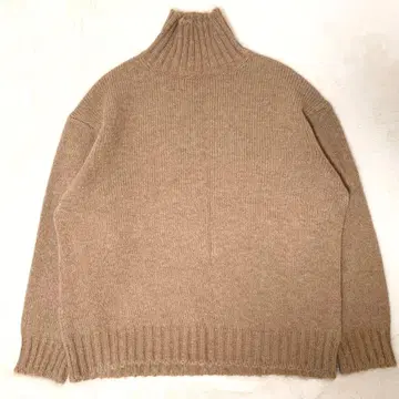 JIL SANDER 알파카 울 하이넥 니트 카멜 S