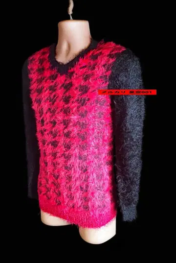 새상품급 BUFFALO BOBS 빨간색 페더 니트 버팔로 밥스 하운드투스