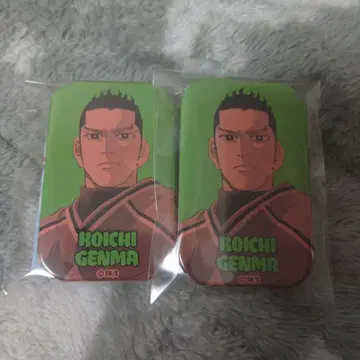 도그 스레드 스퀘어 캔뱃지 겐마 코이치 2종 세트