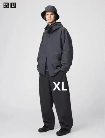 브러쉬드 맨투맨 와이드 팬츠 다크 그레이 XL