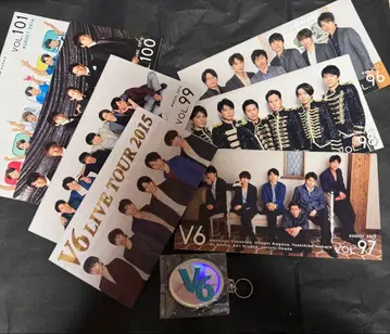 V6 뉴스레터 96~101 2015년 라이브 투어 종이 키링 세트