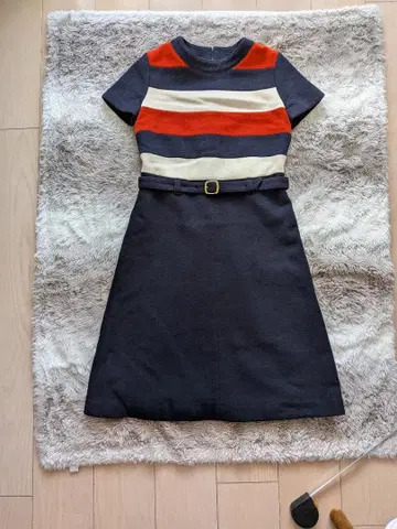 크롤러 반팔 니트 원피스