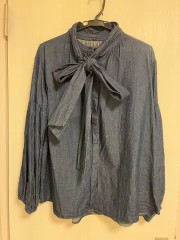 2WAY 데님 보타이 블라우스/미라 오웬/09WFB251119