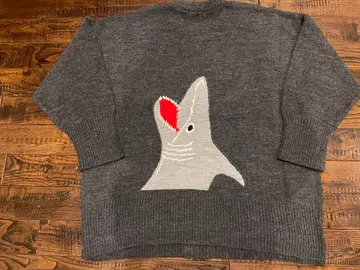 ZARA 샤크 그래픽 오버 사이즈 니트 스웨터 M