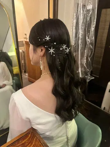 웨딩 결혼식 스타 핑&다이아 핑셋 별 모양 헤어핀
