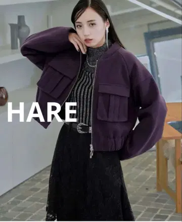 HARE 울리테크 포켓 숏 블루종