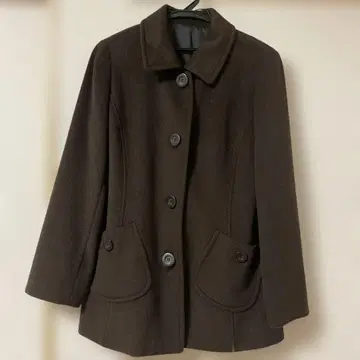 브라운 울 코트 사이즈 M Fshuying
