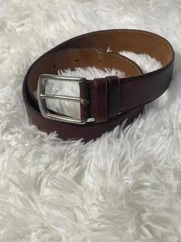 URDIS 천연 가죽 가죽 벨트 브라운 슬림 3.5cm 비즈니스 캐주얼