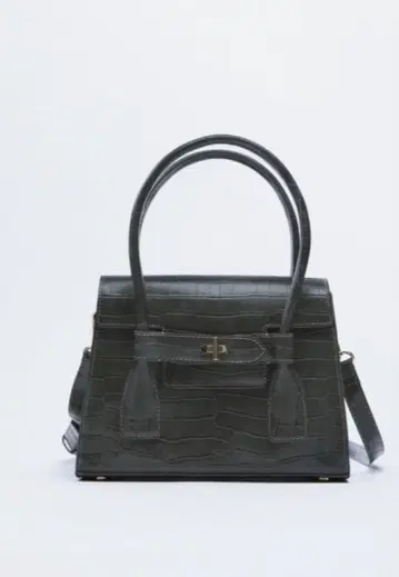 ZARA 크로커다일 엠보싱 더블 핸드백