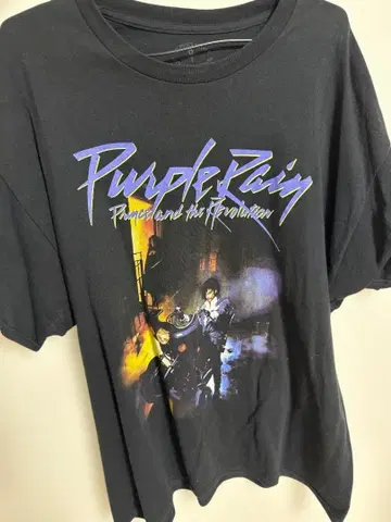 Purple Rain T셔츠 XL 블랙
