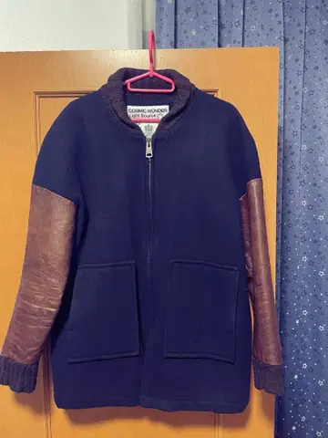 코즈믹 원더 멜톤/가죽 블루종