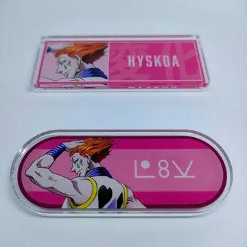 HUNTER x HUNTER 히소카 아크릴 배지 싸우는 등 2개