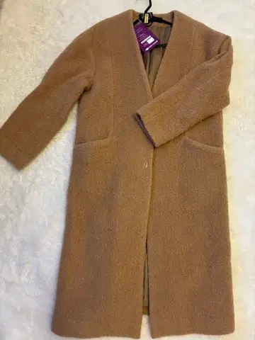 MK 브라운 베이지 롱 코트