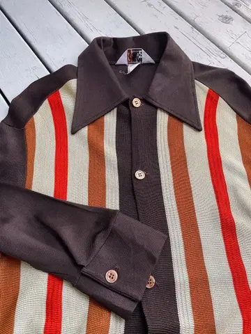 70s 80s USA제 빈티지 Bonds 스트라이프 가디건