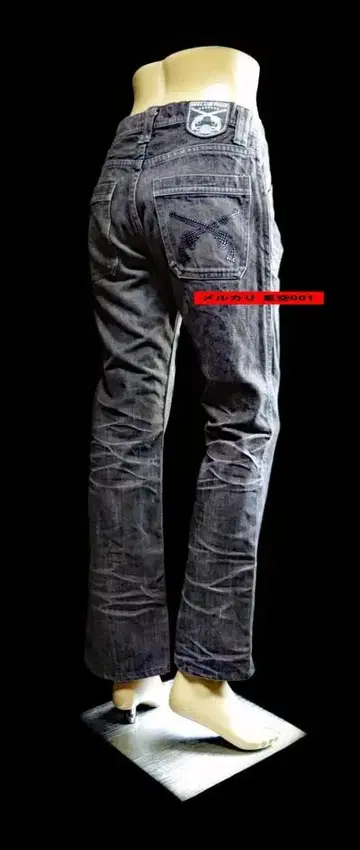 roar 블랙 빈티지 가공 스트레이트 데님 팬츠 로아 청바지 1