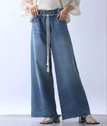 새상품 JEANASIS 지나시스 와이드 데님 팬츠 넉넉 루즈 S