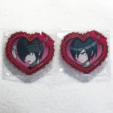 단간론파 하트형 아크릴 배지 사이하라 슈이치 노멀 시크릿 세트