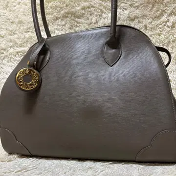 컨디션 최상 하나에모리 토트백 포멀 골드 로고 금장 장식 가죽 자립