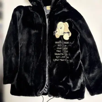 GALFY 후드 부착 블랙 플리스 자켓