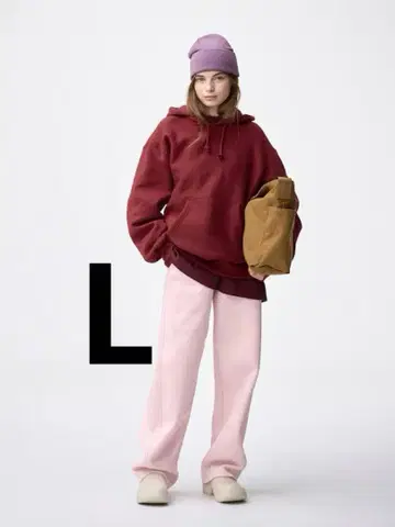 완판 GU 헤비 웨이트 맨투맨 배럴 레그 팬츠 온라인 한정판 긴 길이 L