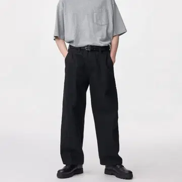 GU 지유 배럴 레그 워크 팬츠 L 블랙