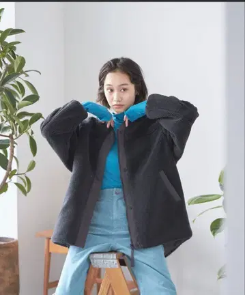 niko and - 블랙 플리스 자켓