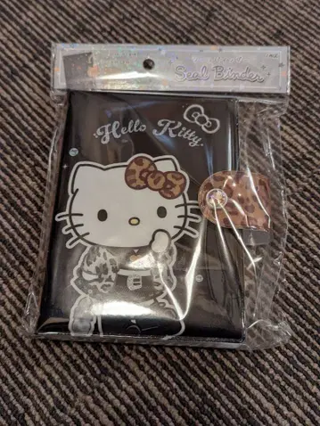 헬로키티 씰북 레오파드 무늬 갸루키티 씰 바인더