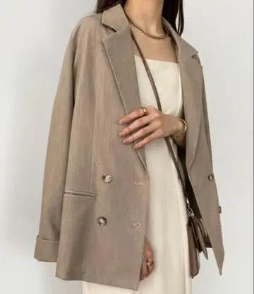 카라우 티어 더블 브레스트 테일러드 자켓 L 사이즈