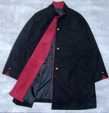 [ SALE ] 스탠드 카라 코트 골드 버튼 레트로 오버 사이즈