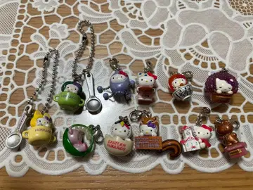 키티 지역 한정 스트랩 키링 키체인 세트 홋카이도 버전