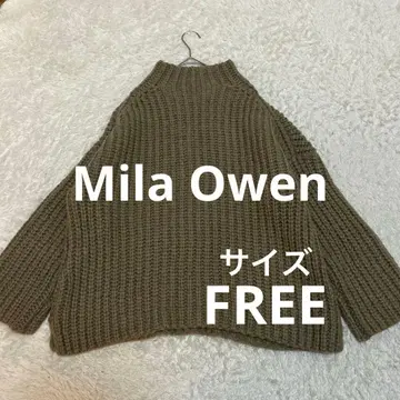 미라 오웬 로 게이지 오버 니트 울 알파카 혼방