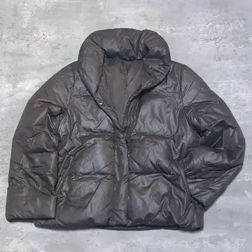 [ SALE ] 다운 자켓 짧은 기장 보더 퀼트 다크 브라운 y2k