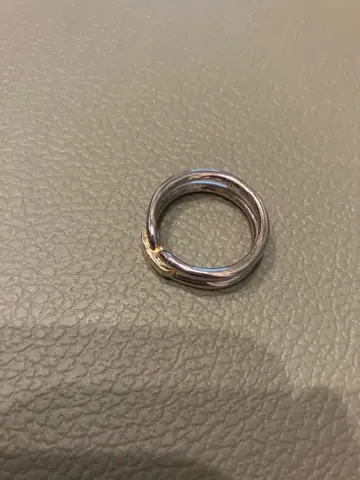 [ 폴스미스 ] 실버 골드 트위스트 밴딩 링