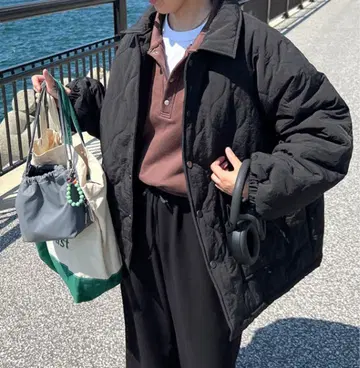 POIK 퀼팅 오버 사이즈 자켓