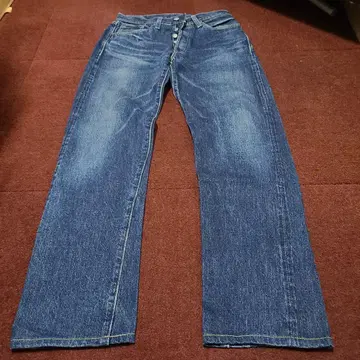 미오치 슈가케인 사탕수수 데님 w30 가죽 패치 숨김 리벳