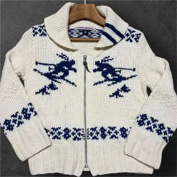 컨디션 최상 폴로진스 Polo Jeans M 스웨터 스키 패턴 레어