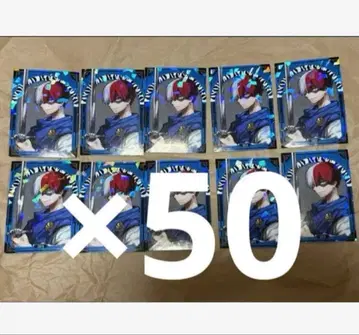 최강 점프 1월호 히로아카 홀로 스티커 토도로키 쇼토 50장