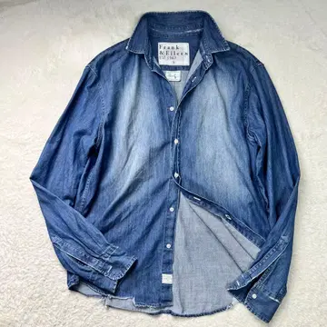 프랭크앤아이린 PAUL 데미지 가공 데님 셔츠 S