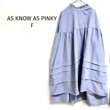 애즈나우애즈핑키 원피스 프릴 넥 백리본 라이트 블루