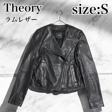 새상품급 띠어리 가죽 자켓 라이더스 더블 양가죽 현행 택 블랙 S