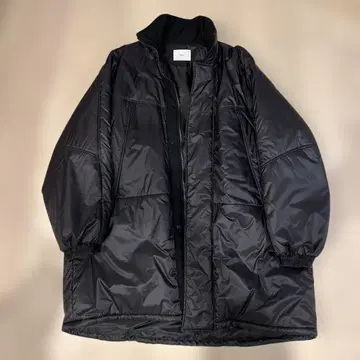 stein 블랙 나일론 코트 오버 사이즈