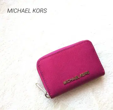 새상품급 마이클코어스 미니 지갑 코인 케이스 핑크 당일 발송