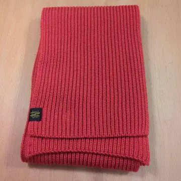 [ 완판템 ] 바토너 빨간색 레드 니트 머플러 리브 180 x 17cmp