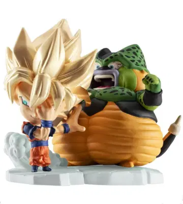 드래곤볼 초전사 피규어 9 손오공(슈퍼 사이어인)&셀(제2형태)