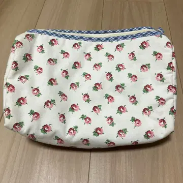 로라 애슐리 꽃무늬 화이트 파우치